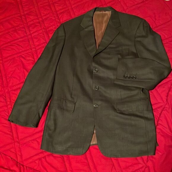 Men’s sports coat, dark gray, custom tailored, sleeves 25/length 33 - Picture 1 of 8